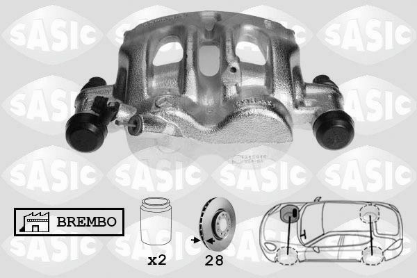 SASIC 6506169: Bromsok framaxel höger