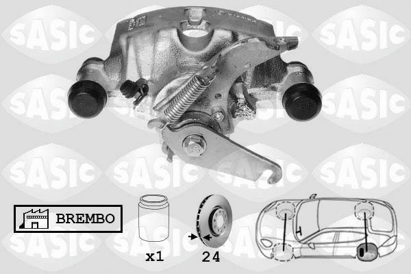SASIC 6506174: Bremsecaliper venstre bakaksel