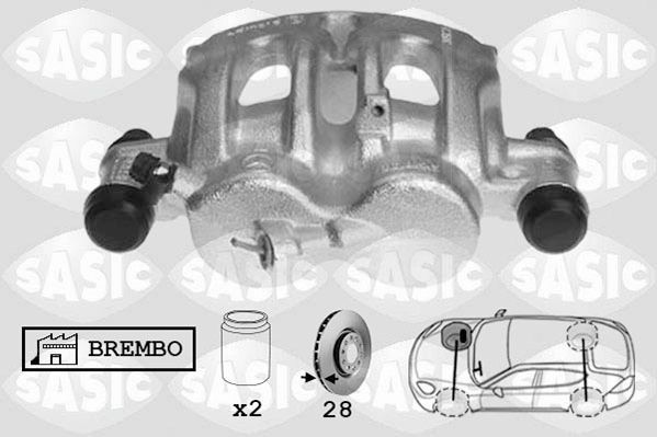 SASIC 6506185: Bromsok framaxel höger