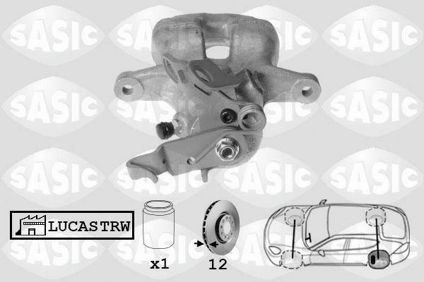 SASIC 6506192: Bremžu suports Aizm. tilts kreisajā pusē
