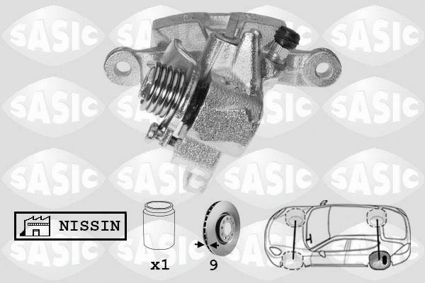 SASIC 6506200: Bromsok Bakaxel vänster