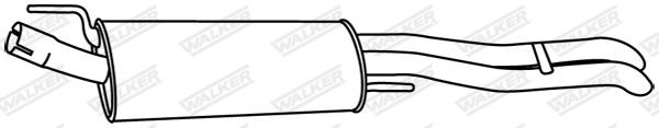 WALKER 19677: Toba esapament finala 1170mm, fara piese componente