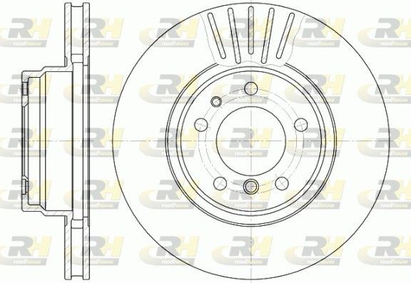 ROADHOUSE 6509.10: Stabdžių diskas priekinė ašis, Ø: 316mm, ventiliuojama, Ø: 316mm