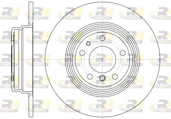 ROADHOUSE 6510.00: Disc de frână puntea spate, Ř: 324mm, plin, Ř: 324mm