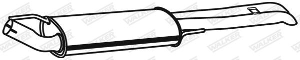 WALKER 19759: Toba esapament finala 1150mm, fara piese componente