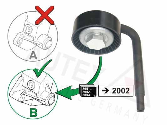 AUTEX 654463: Rola intinzator, curea transmisie Ř: 70mm