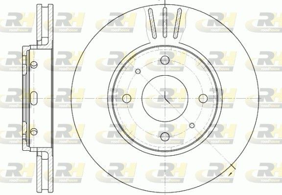 ROADHOUSE 6585.10: Disc de frână punte fata, Ř: 281mm, ventilat, Ř: 281mm