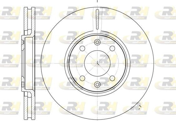 ROADHOUSE 6587.10: Disc de frână punte fata, Ř: 288mm, ventilat, Ř: 288mm