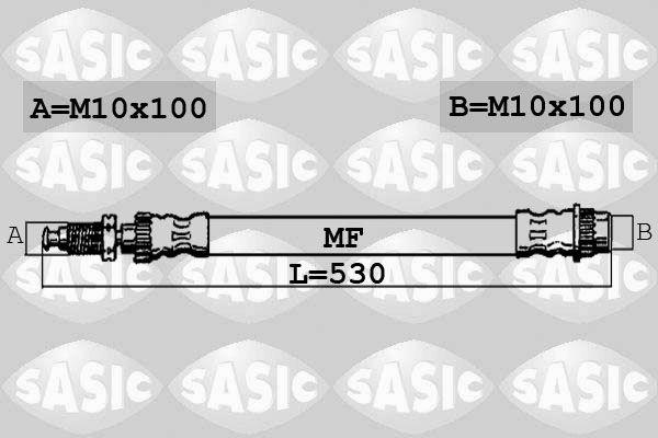 SASIC 6600044: Pidurivoolik Esisild, 530mm