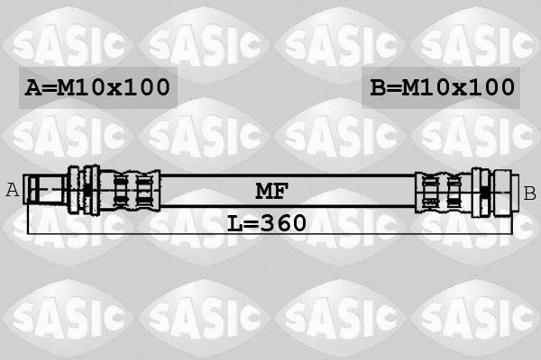 SASIC 6600048: Pidurivoolik Tagasild, 360mm