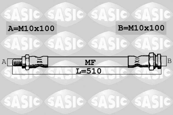 SASIC 6600049: Pidurivoolik Tagasild, 510mm