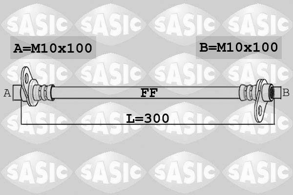 SASIC 6600061: Pidurivoolik Tagasild vasakul, 300mm