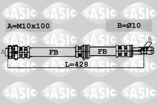 SASIC 6606114: Pidurivoolik Tagasild, 428mm