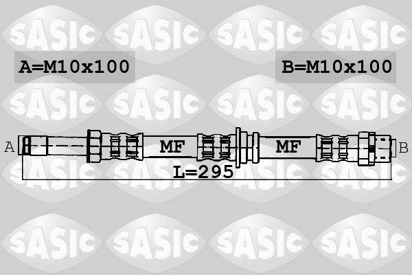SASIC 6606117: Pidurivoolik Tagasild paremal, 295mm