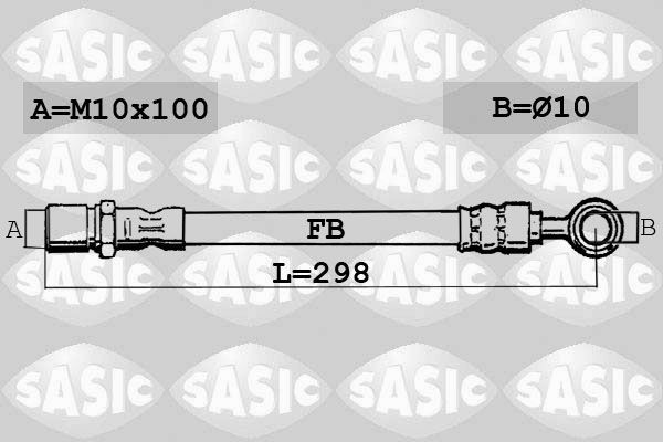 SASIC 6606134: Pidurivoolik Esisild, 298mm