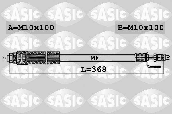 SASIC 6606213: Pidurivoolik Esisild, 368mm