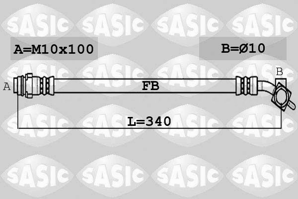 SASIC 6606220: Pidurivoolik Tagasild paremal, 340mm