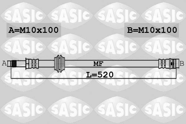 SASIC 6606222: Pidurivoolik Esisild, 520mm