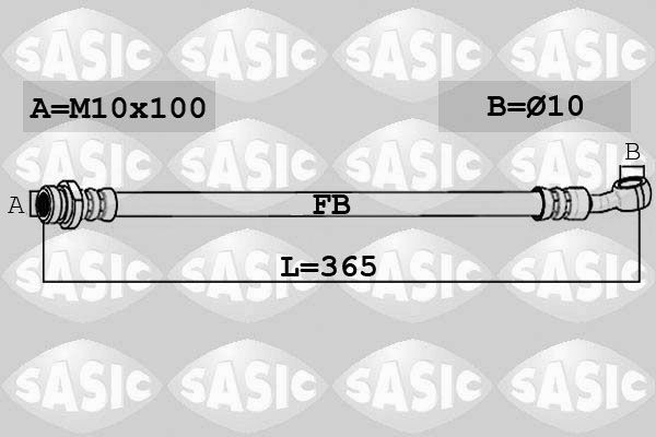 SASIC 6606232: Pidurivoolik Tagasild paremal, 365mm