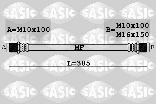 SASIC 6606233: Pidurivoolik Esisild, 385mm