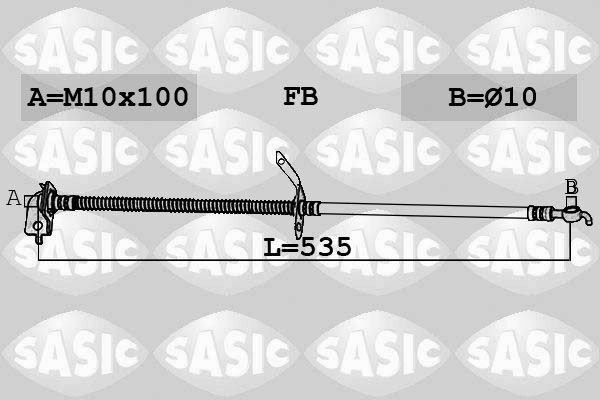 SASIC 6606250: Pidurivoolik esisild vasakul, 535mm