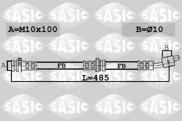 SASIC 6606258: Pidurivoolik esisild paremal, 485mm