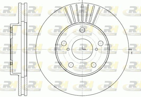 ROADHOUSE 6640.10: Piduriketas Esisild, Ø: 275mm, õhutusega, Ø: 275mm