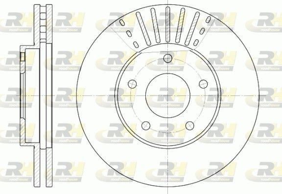 ROADHOUSE 6681.10: Piduriketas Esisild, Ø: 279,7mm, õhutusega, Ø: 280mm