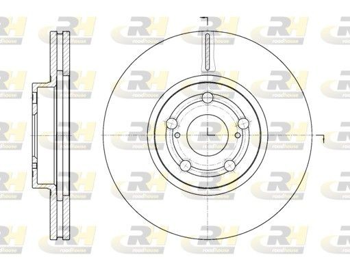 ROADHOUSE 6701.10: Disc de frână punte fata, Ř: 277mm, ventilat, Ř: 277mm