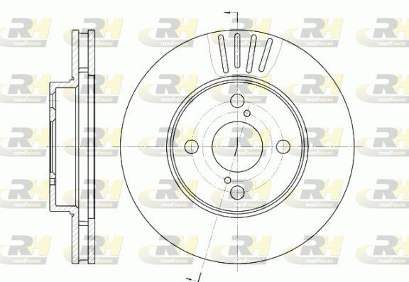 ROADHOUSE 6742.10: Piduriketas Esisild, Ø: 255mm, õhutusega, Ø: 255mm