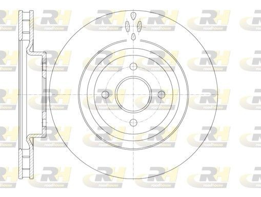 ROADHOUSE 6771.10: Disc de frână punte fata, Ř: 324mm, ventilat, Ř: 324mm