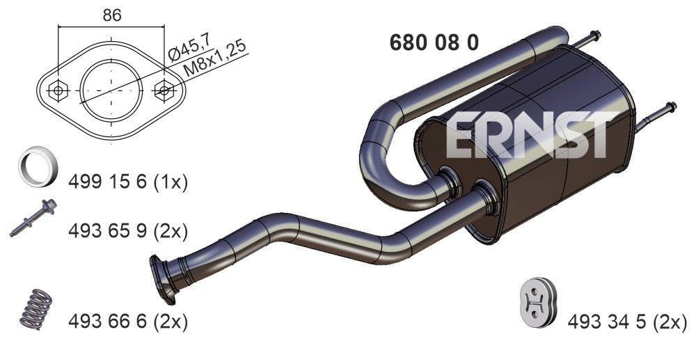 ERNST 680080: Lõppsummuti 970mm