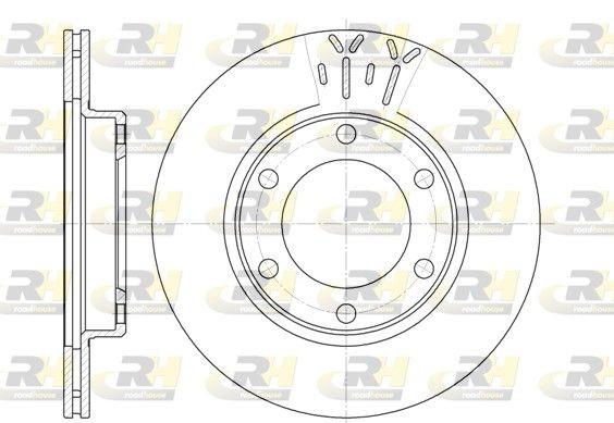 ROADHOUSE 6824.10: Disc de frână punte fata, Ř: 302mm, ventilat, Ř: 302mm