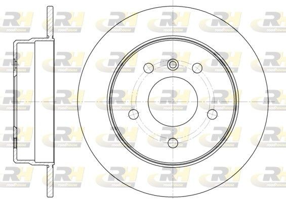 ROADHOUSE 6831.00: Disc de frână puntea spate, Ř: 258mm, plin, Ř: 258mm