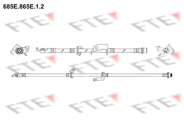 FTE 685E.865E.1.2: Stabdžių žarnelė 554mm