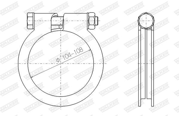 WALKER 81841: Colier, sistem de esapament