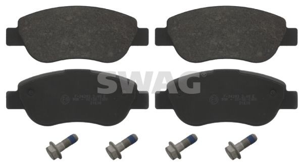 SWAG 70 91 6857: Plăcuțe de frână punte fata, cu material de atașare/fixare, cu material de prindere