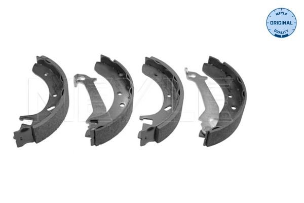 MEYLE 714 042 1018: Piduriklotside komplekt Tagasild, 203mm, ilma vedruta, koos kangiga, ORIGINAL Quality