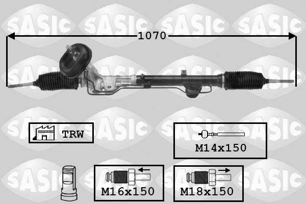 SASIC 7174027: Vairo pavara su ašies jungtimi, be vairo trauklės galų