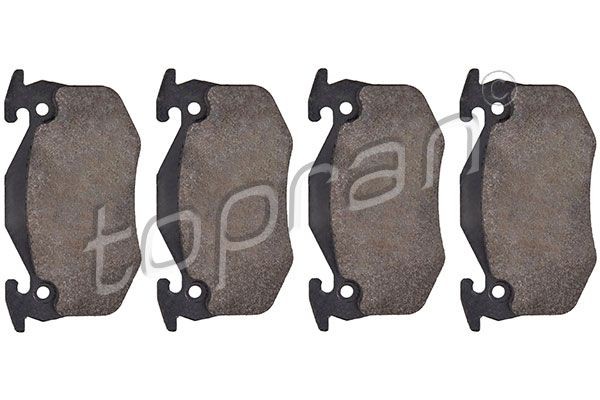 TOPRAN 720 250: Plaquettes de frein Essieu arrière, sans accessoires, avec instructions de montage