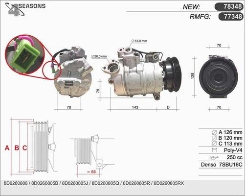 AHE 77348: Compresor AC