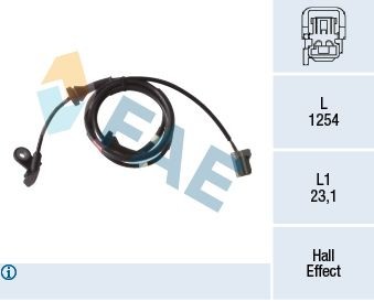 FAE 78271: Sensor ABS con cable