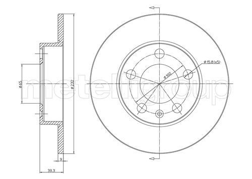 CIFAM 800-1694C: Piduriketas Ø: 280,0mm, õhutusega, Ø: 280,0mm, värvitud