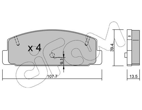 CIFAM 800-1720C: Piduriketas Ø: 278,0mm, õhutusega, Ø: 278,0mm, värvitud