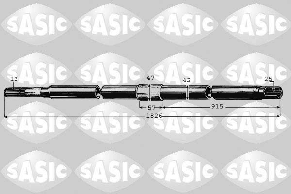 SASIC 8012492: Drivaksel bakaksel, 1826mm