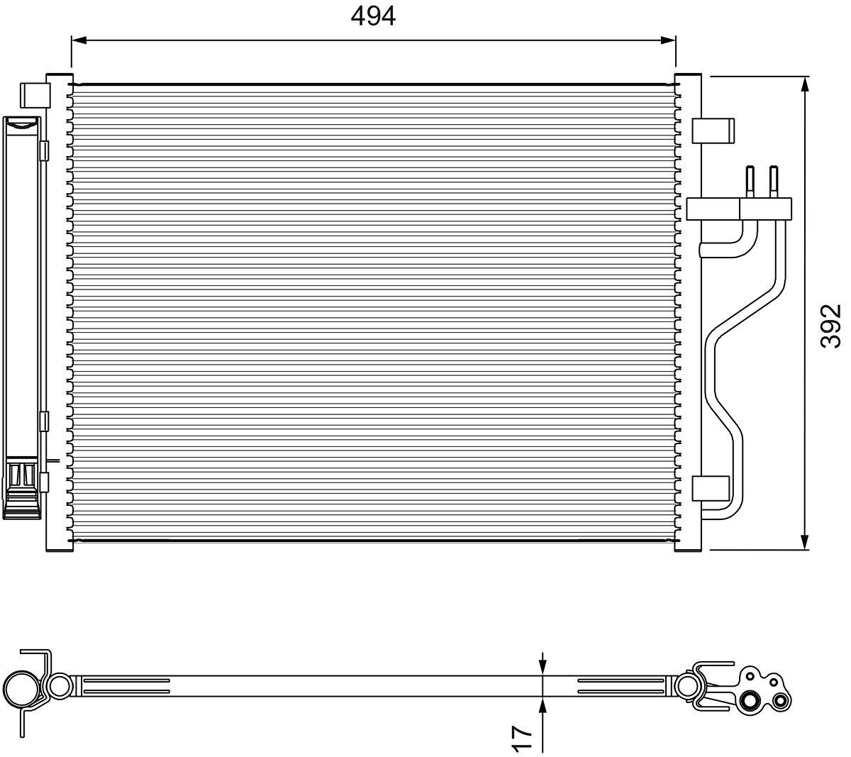 VALEO 814396: Condensator, climatizare cu uscator