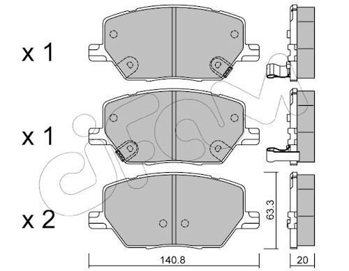 CIFAM 822-1001-0: Plaquettes de frein
