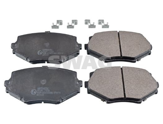 SWAG 83 91 6497: Plăcuțe de frână punte fata, cu tabla anti scartait