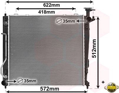 VAN WEZEL 83012703: Radiateur du moteur avec accessoires, avec radiateur d’huile, avec bouchon/couvercle *** IR PLUS ***