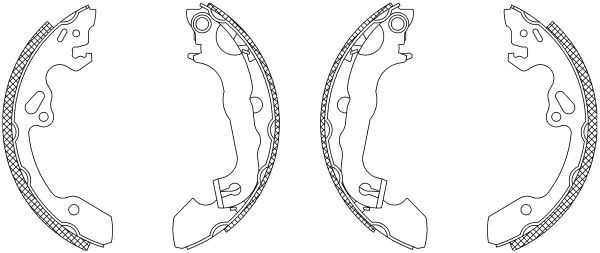 TEXTAR 83052501: Pidurikomplekt, trummelpidur Shoe Kit koos rattapiduri silindriga